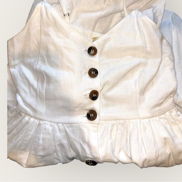 Japna white button up summer dress. Size Small - Picture 3 of 7